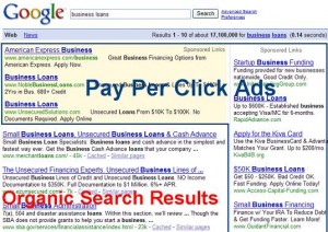 Pay per click advertising